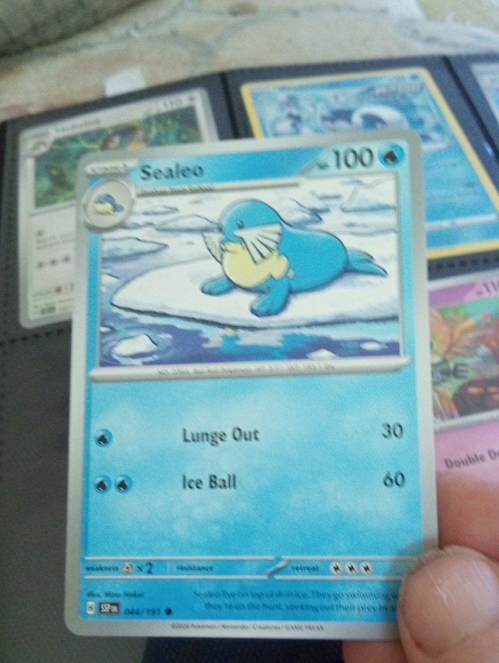Pokemon Sealeo Card - Blue